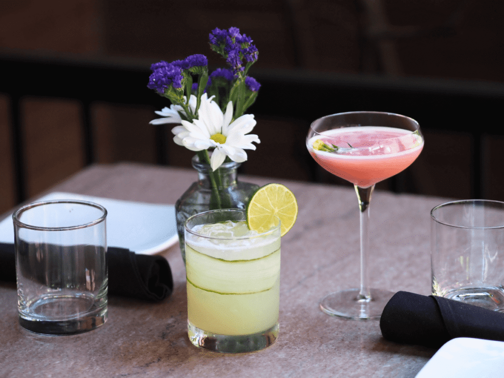 Cocktails on the patio at Seasons