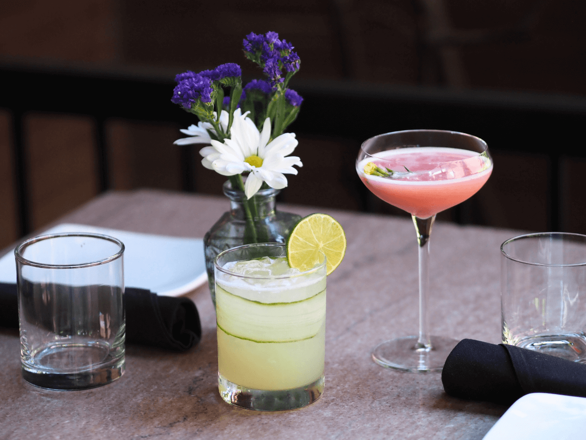 Cocktails on the patio at Seasons